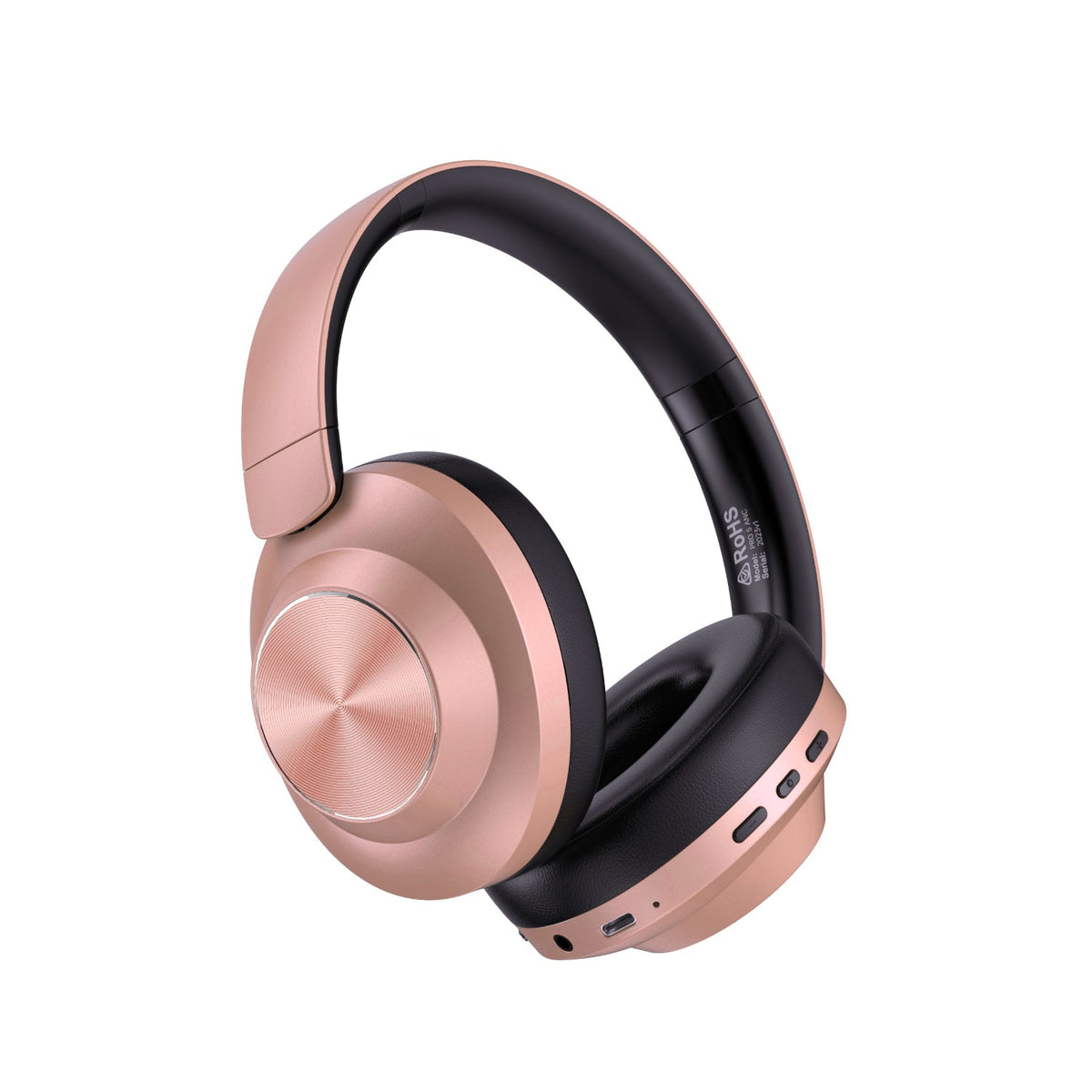 AIR PRO 5 ANC Rose Gold (Active Noise Cancelling Over Ear Wireless Headphones)
